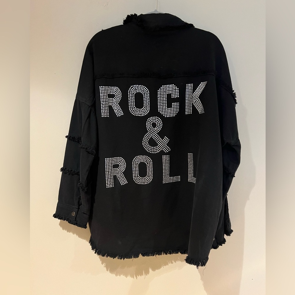 Elan Women’s Oversized Rock and Roll Shirt Jacket